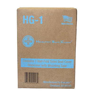 Health Gards Half-fold Toilet Seat Cover Dispenser, White, 1 Each (HG-1)