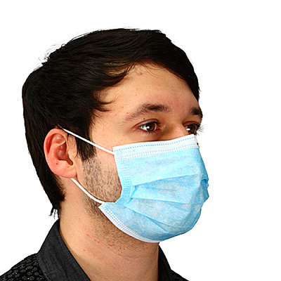 3-ply Face Mask W/ Ear Loops, 1 Cs = 40 Bx (MFB-3-EL-2K)