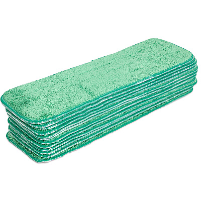Microfiber Flat Wet Mop - 18", Green, Case Of 120 (M830018G-CS)