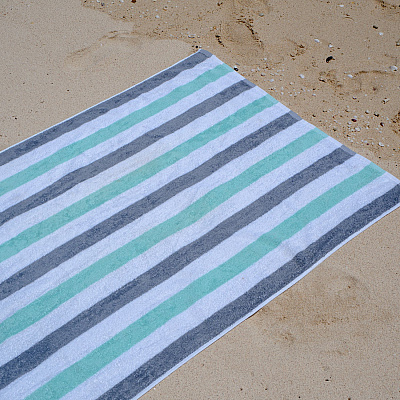 Cabo Cabana Beach Towel 30x70 Grey/green, Case Of 24 (CABOCABANA-GY/GR-CS)