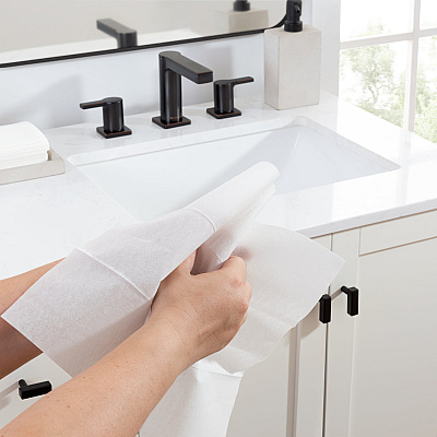 1/6 Fold Airlaid Napkin - Whit, Pack Of 100 (P-NAP-12X17-WH)