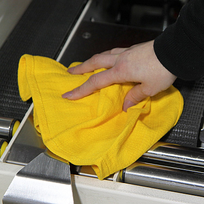 Huck Cotton Cleaning Towels 16x26 Yellow, Pack Of 12 (PNP-ABSBNT-YELW)