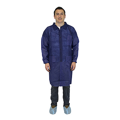 Safety Zone Polyproylene 40g Lab Coat Blue 3xl, Case Of 30 (M1734B-3X-E/W)