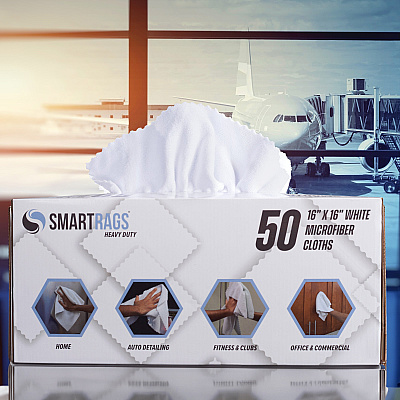 Smartrags Xl Microfiber 45 Gram 16x16 White, Case Of 400 (M930W)