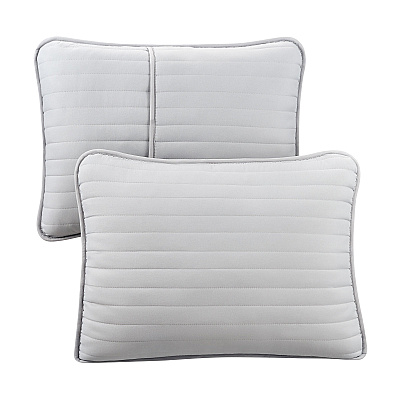 Host & Home Brushed Microfiber Quilt Set Queen Light Gray, Case Of 4 (MFQT-FQSET-LG)