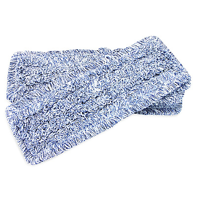 Wet & Dry Microfiber Mop Pad Looped 18" Blue, Pack Of 12 (PNP860018B)