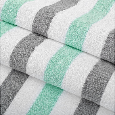 Cabo Cabana Beach Towel 30x70 Grey/green, Pack Of 4 (PNP-CABOCABANA-GY/GR)