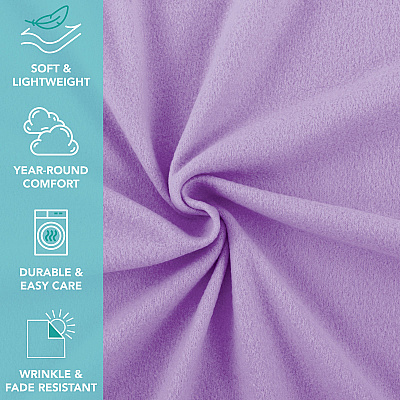 Cozy Soft Polar Fleece Throw Blanket 50x60 Purple (6pk), Pack Of 6 (P-FCPL-6PK-PU)