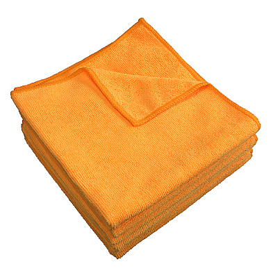 Smart Choice Microfiber Cloths 16x16 45gm Orange, Pack Of 12 (PNP915101-OR)
