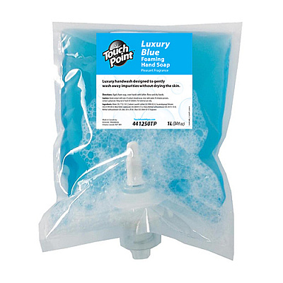  Luxury Blue Foaming Hand Soap, 34 Fl Oz, 4 Pouches/case, Case Of 4 (441250TP)