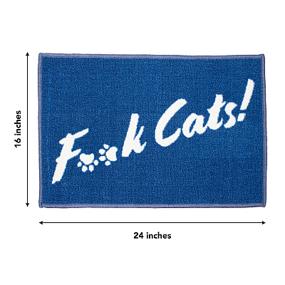 Pet Mat 16x24 F Cats Blue, 1 Each (PM-16X24-FCATS-BL)