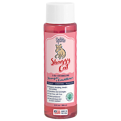 Bobbi Panter Signature Shaggy Cat Shampoo & Conditioner (13 Oz), Vitamin E, Jojoba Oil, And Aloe Vera, 13 Oz Bottle (BP00097)
