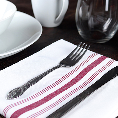 Mariposa Bistro Napkin 18x22 Burgundy Stripe, Pack Of 12 (PNP-BISTRO-BUR)