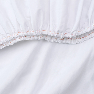 Host & Home Microfiber Fitted Sheets - Twin Xl - White W/ Org Hem, Case Of 24 (MFS-398012)