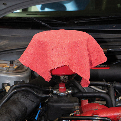 Messy Mechanic Shop Towels 50 Pack 12x14 Red, Case Of 300 (SHOP-50-RD)