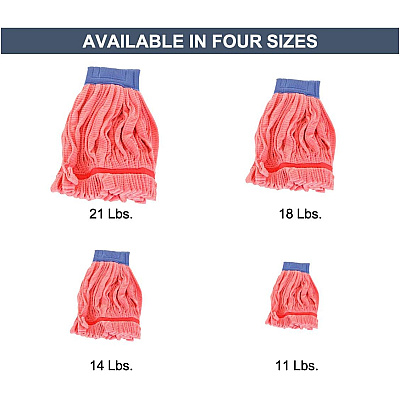 Microfiber Tube Mop - 21oz, Red, Case Of 12 (M600021R-CS)