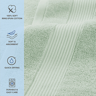Host & Home Bath Towel 27x54 Green, Case Of 24 (HHBT-2754-GR-CS)