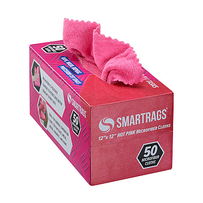 Smart Rags Microfiber Cloths 12x12 Pink, Pack Of 50 (M950P-innerbx)