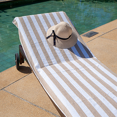 California Cabana Beach Towels 30x70 Beige, Pack Of 4 (PNP-CABANA-BG)