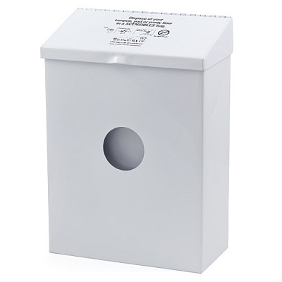 HOSPECO Combination Receptacle Dispenser, White Metal, 11"x8"x4", 1 Each, 10/cs (CDWM)