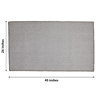 Sloppy Chef Accent Rug 26x45 Silver, Case Of 12 (JKT-26X45-SL-CS)