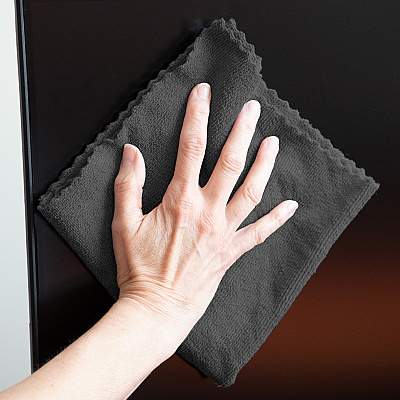 Smart Rags Microfiber Cloths 12x12 Black, Case Of 400 (M950BLK)
