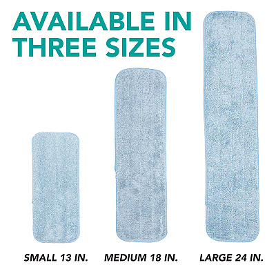Microfiber Flat Wet Mop - 24", Blue, Case Of 120 (M830024B-CS)