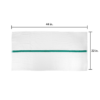 Power Gym Bath Towel 22x44 Green Stripe, Pack Of 6 (PNP-PWR-2244-6GRCS)