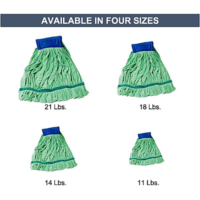 Microfiber Tube Mop - 21oz, Green, 1 Each (PNP600021G)