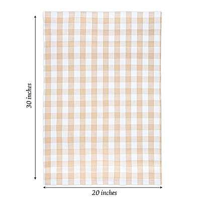 Sc Buffalo Plaid Kitchen Towel 20x30 Beige, Pack Of 6 (P-SC-KT-BUF-BGE)