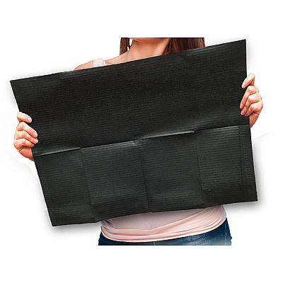 Adenna Dental Bibs Black 18 X13 4 X125, Case Of 500 (BIB740BK)