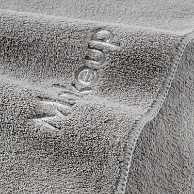 Bck2u Coral Fleece Makeup Washcloth 13x13 Grey, Case Of 108 (MU-GREY-CS)
