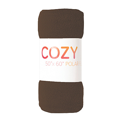 Cozy Soft Polar Fleece Throw Blanket 50x60 Brown (6pk), Pack Of 6 (P-FCPL-6PK-BR)