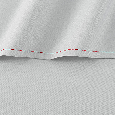 Host & Home Microfiber Flat Sheets - Full - Gray W/ Red Hem, Pack Of 6 (P-MFS-81108-GY)