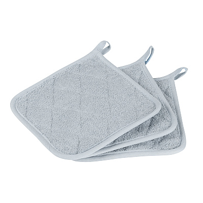 Cooks Linen Pot Holder 7x7 Grey, Case Of 144 (POT-GREY-CS)
