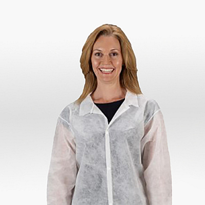 Pharma-coat Lab Coat Polypro Ew Np Snap Front White, Case Of 30 (PCOAT797-5XL)