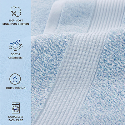 Host & Home Washcloth 13x13 Blue, Pack Of 12 (P-WC-HH-1313-BL)