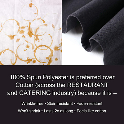 Mariposa Tablecloth 62x62 Black, Pack Of 6 (P-TL-62X62-BLK-6PK)