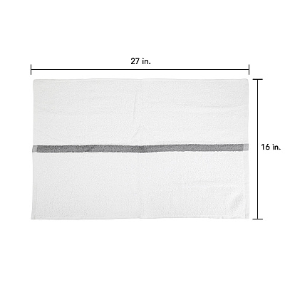 Power Gym Hand Towel 16x27 Gray Stripe, Pack Of 12 (PNP-PWR-1627-3GYCS)