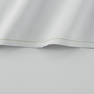 Host & Home Microfiber Flat Sheets - King - Gray W/ Green Hem, Case Of 24 (MFS-108110-GY)