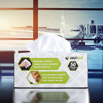 Smart Rags Microfiber Cloths 12x12 White, Case Of 400 (M950W)