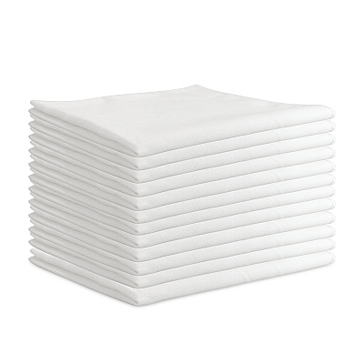 Smart Choice Suede Cleaning Cloth 16x16 White, Pack Of 12 (PNP915103WH)