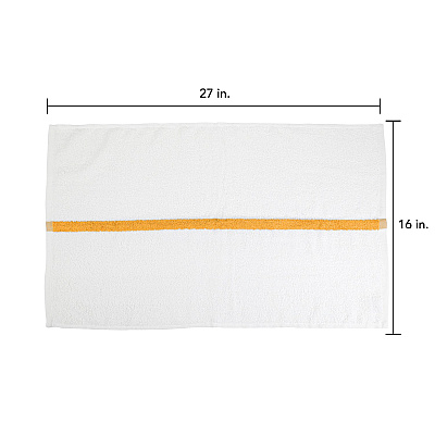 Power Gym Hand Towel 16x27 Gold Stripe, Pack Of 12 (PNP-PWR-1627-3GLDCS)