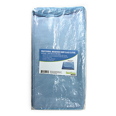 Smart Choice Shiny Glass Cleaning Cloth 16x16 Blue, Case Of 180 (M915160B)