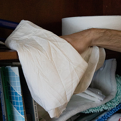 R-w39 Sheet Reclaimed Rags White 50lb Box (R1-W39-50)