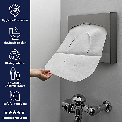 Discreet Seat Toilet Seat Covers Half Fold 250x4, Case Of 1000 (DS-1000)