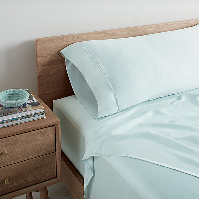 Aston & Arden Tencel Sheet Set California King - Blue, 4 Piece Set (P-SS-CKG-400-BL)