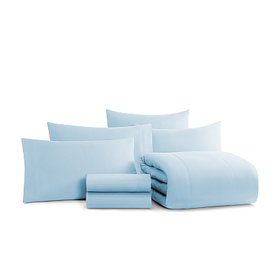 Family Essentials Bed In Bag 7pc - King - Blue, 7 Piece Set (P-BIAB-KG-BL)