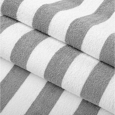 California Cabana Beach Towels 30x70 Gray, Pack Of 4 (PNP-CABANA-GY)