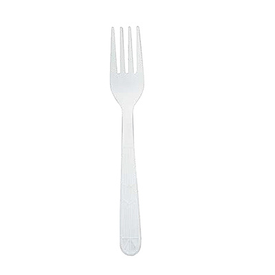Heavy Weight Polypropylene Unwrapped Fork, White (1000 Per Case), Case Of 1000 (CPPHWFKBKW1)